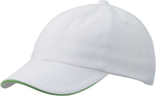 Sandwich Caps besticken - White/lime-green